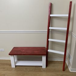Blanket Ladder And Bench Set
