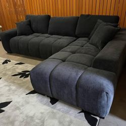 sofa seccional negro