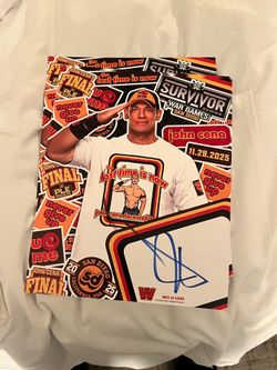 Wwe John Cena signed Survivor Series Poster