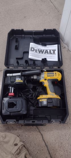 DeWalt 18V Cordless Drill with Case and Charger x2
