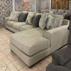 ARDSLEY PEWTER RAF LARGE SOFA CHAISE