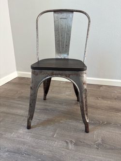 Distressed Stainless steel patio chairs