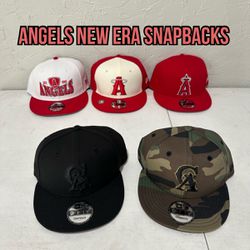 MLB New Era Anaheim California Angels Red Black Camouflage 9fifty SnapBack Hats 