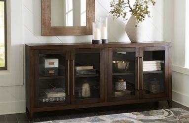 Solid wood tv console