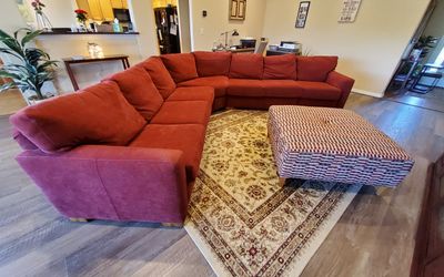Beautiful Bassett Couch And Ottoman 