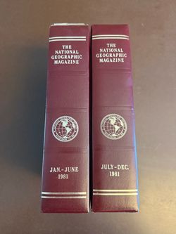 National Geographic Magazine 1981 Bound Volumes