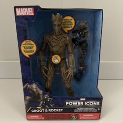 Marvel Power Icons - Rocket & Groot - Talking Action Figures *NEW*