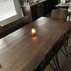 Large Solid Wood Kitchen Table Seats 7