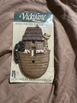Hand Painted Noah’s Ark Light Switch Cover