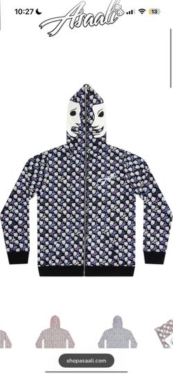 black and purple asaali hoodie