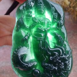 Jadeite Jade Kwan Yin Guanyin Green Pendant