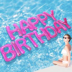 Happy Birthday Pool Large Floating Inflatable Letters 