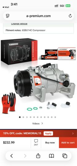 2018-2022 Honda Accord New A/C Compressor with Clutch | 8-Groove Pulley | A-Premium APACC596