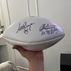 Christian Okoye & Seth Joyner signed football