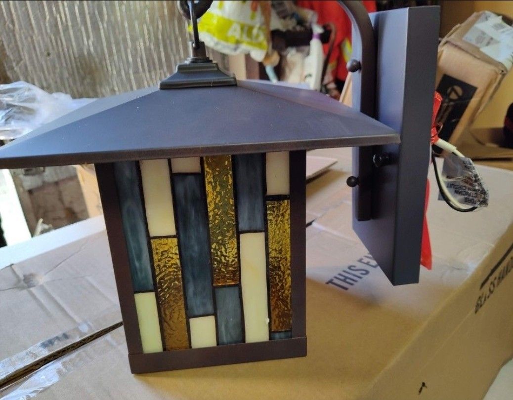River Of Goods Maelen Outdoor Wall Sconce Light Fixture In Oil Rubbed Bronze, Few Available 
