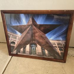 Austin Landmark Texas Star At Museum Frame Picture 