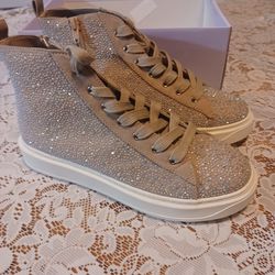 New Madden Girl Size 5 Sparkle Mrolla High Top Shoes
