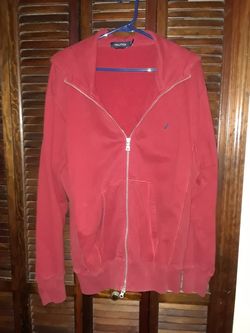 Mens Large Red Hoodie Nautica