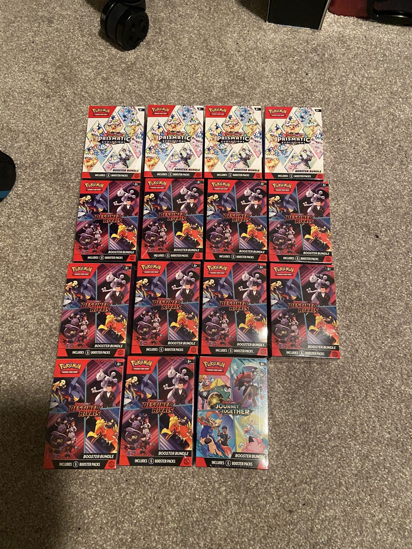 Prismatic Evolutions, Destined Rivals, Journey Together Booster Bundles
