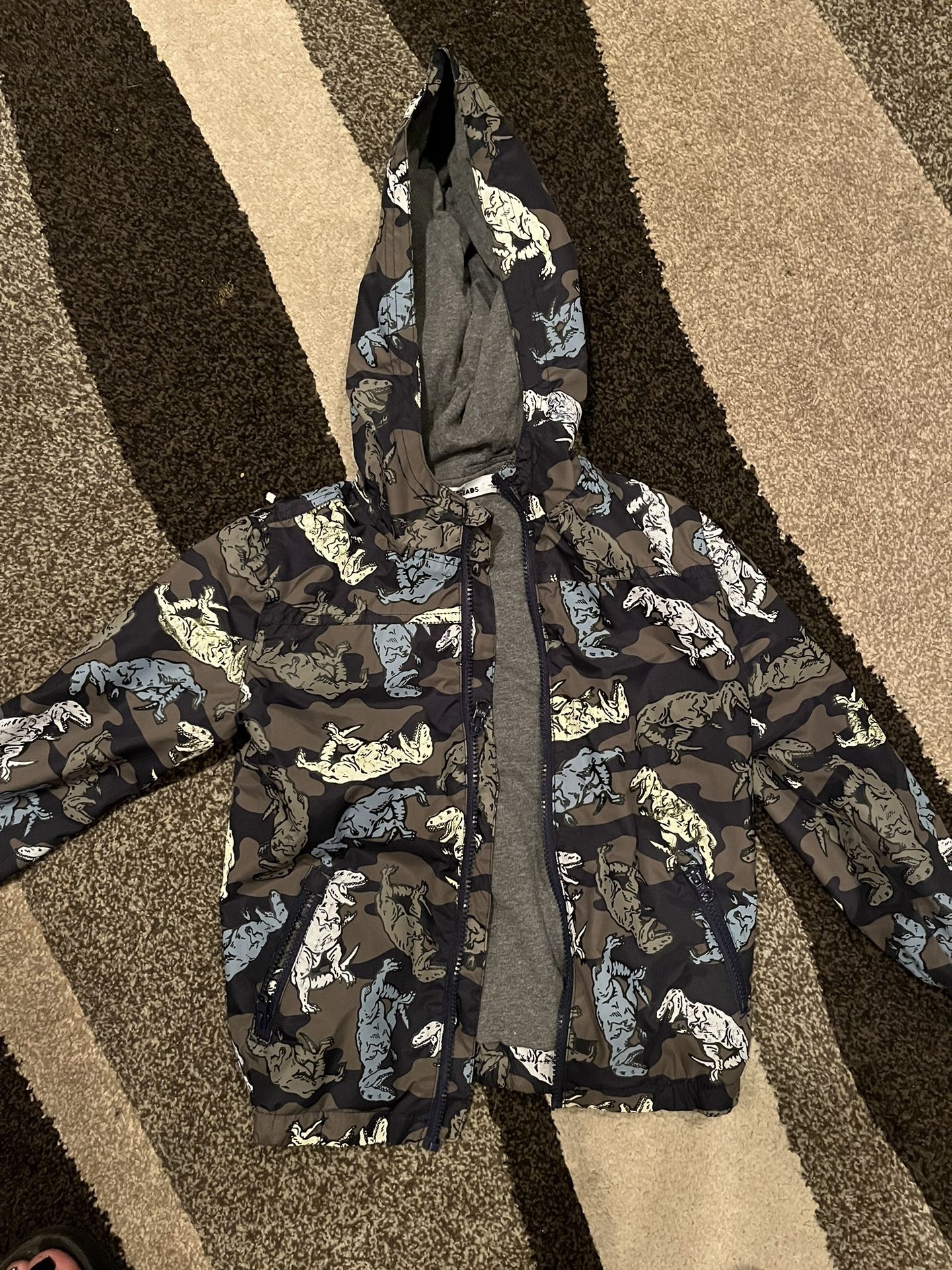 Boys Rain Coat Lined Jacket Dinosaurs