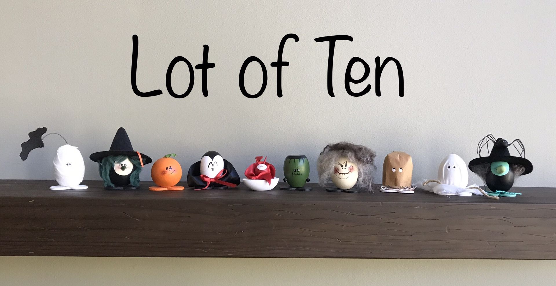 Halloween Handmade/Painted Wooden Eggs