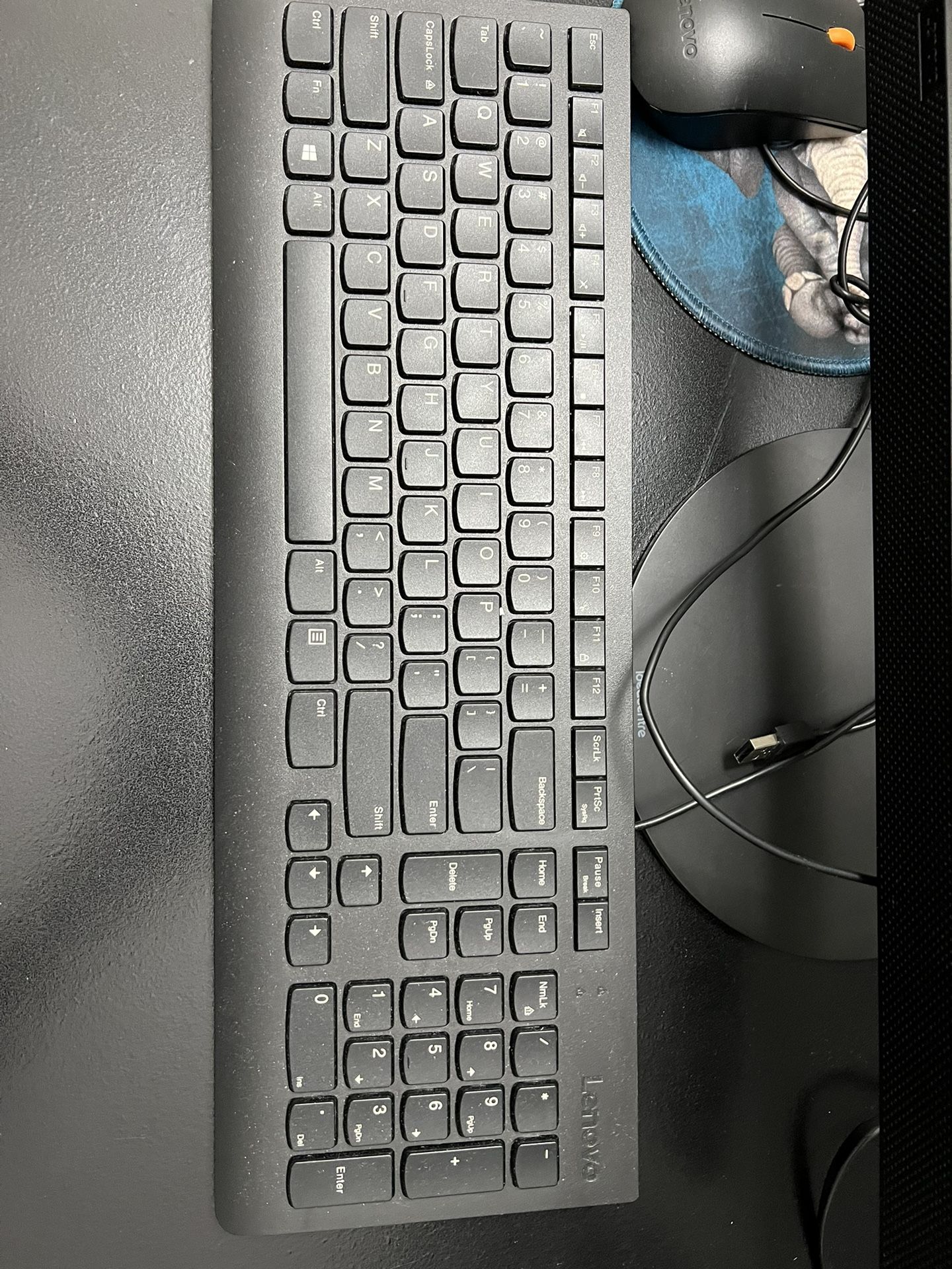 Computer N Keyboard With A Mouse