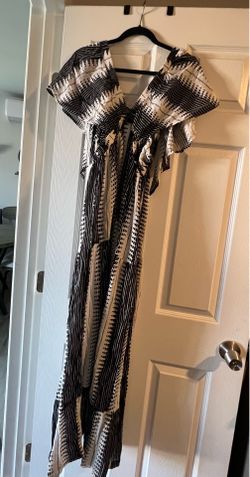 Large black and white dress