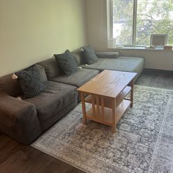  Couch/Sofa Set With Table, Rug  & Pillows 