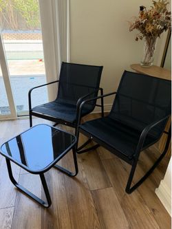 Patio Furniture with 2 Chairs and Table