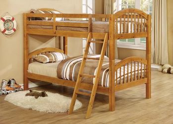 Ryder Oak Twin over Twin Bunk Bed