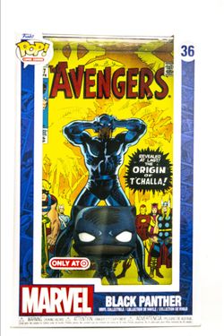 Funko POP! Comic Cover: Marvel - Avengers Black Panther Figure (Target Exclusive)