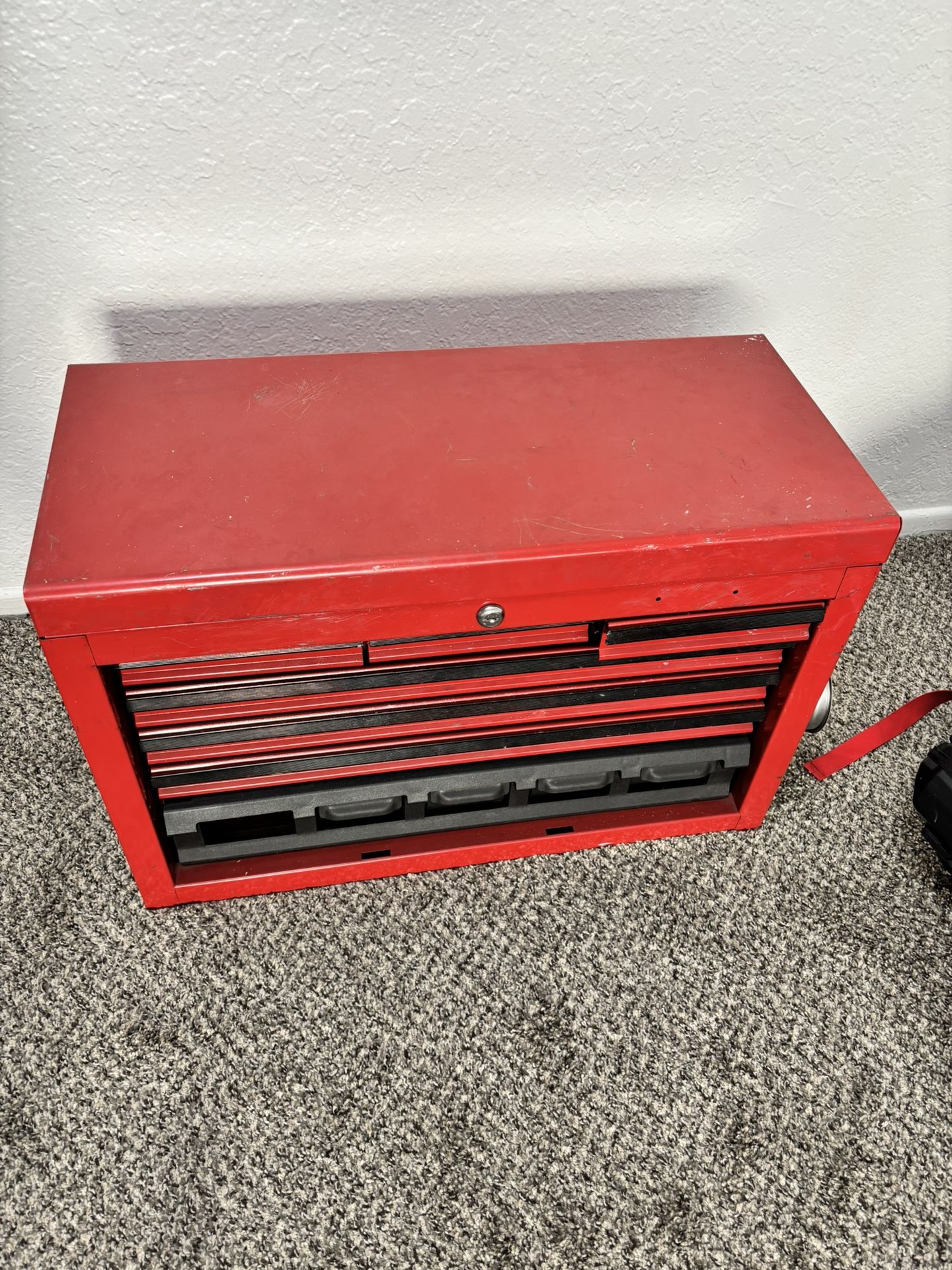 Metal Tool Box w Various Tools