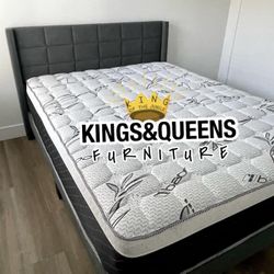 New Queen Bed Frame With Matress 
