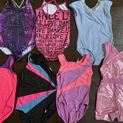 Dance Gymnastics Tumble Leotard Bundle (7) Size 5-6