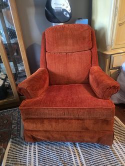 Orange Retro LaZBoy Rocker