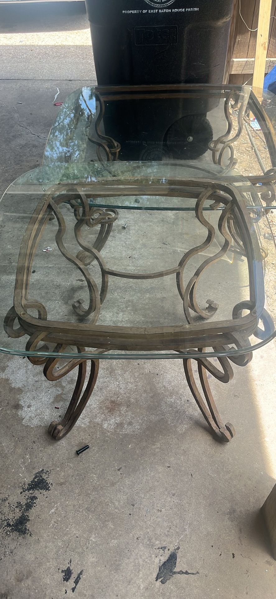 2 Glass Top Tables