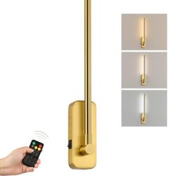 Aipsun Battery Operated Wall Sconces Wireless Wall Light with Remote Control LED