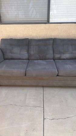 Gray Microfiber 3-Seat Sofa