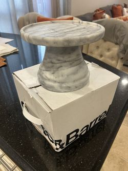 Crate & Barrel French Kitchen Marble Stand
