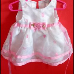 White Dress with Pink Heart's...... CHECK OUT MY PAGE FOR MORE ITEMS