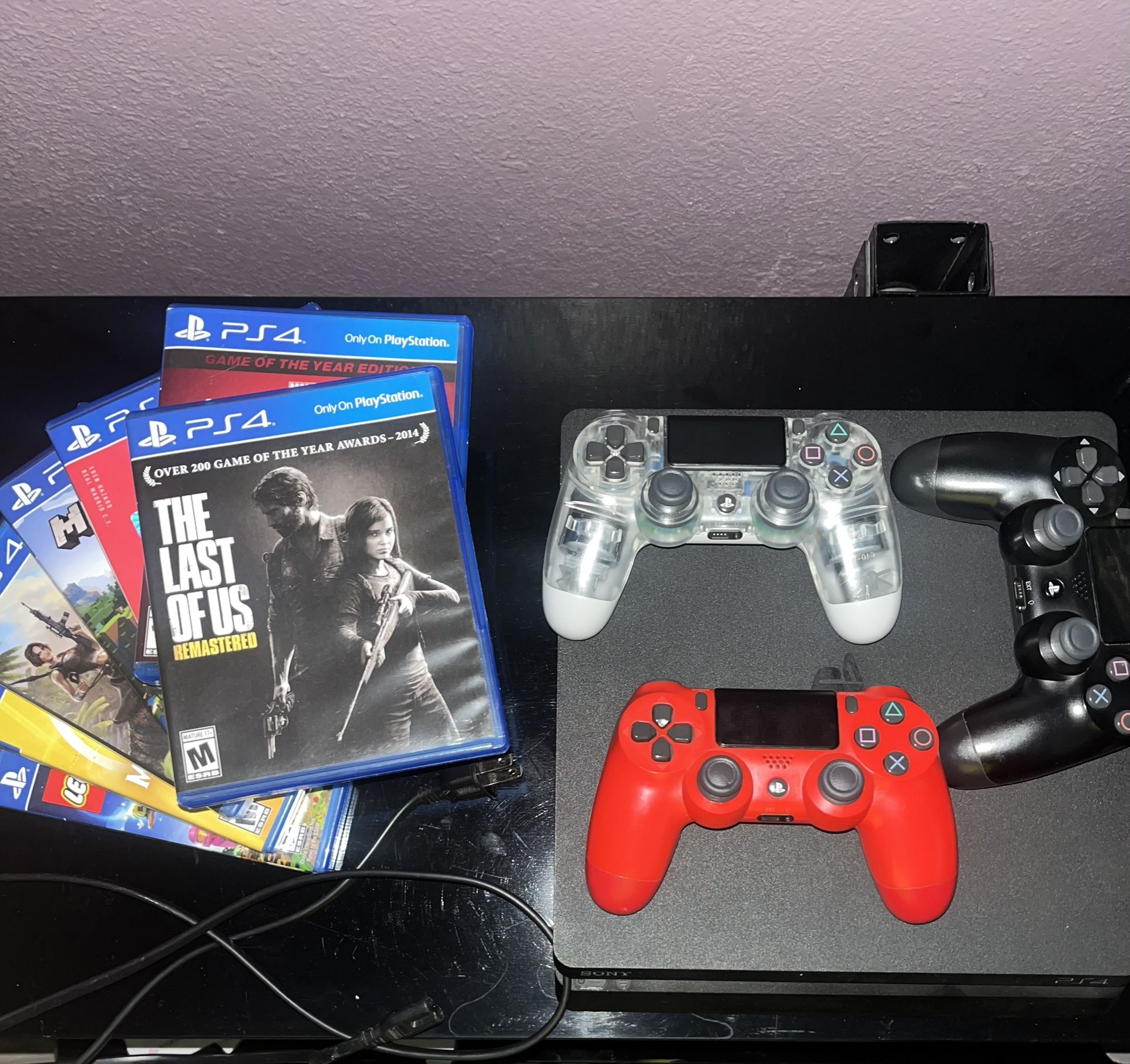 PS4 Console With Games And Controllers