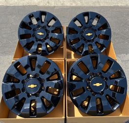 20” Chevy Silverado 2500HD OEM Wheels Gloss Black