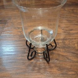 Glass Candle Vase With Stand