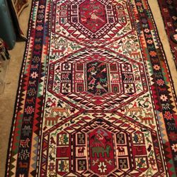 Handmade Rug From Iran 6ft By 4ft Silk And Wool Material