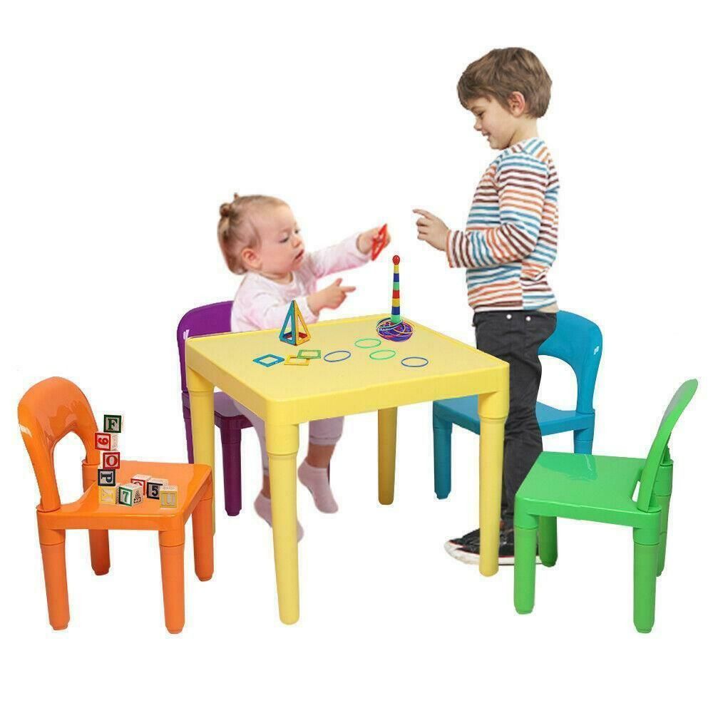 NEW Style Kids Furniture Table and Chairs Play Set Toddler Childdren Toy Activity Play Room