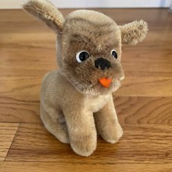Vintage Steiff Bulldog “Mopsy” Plush Mohair Mini Stuffed Animal