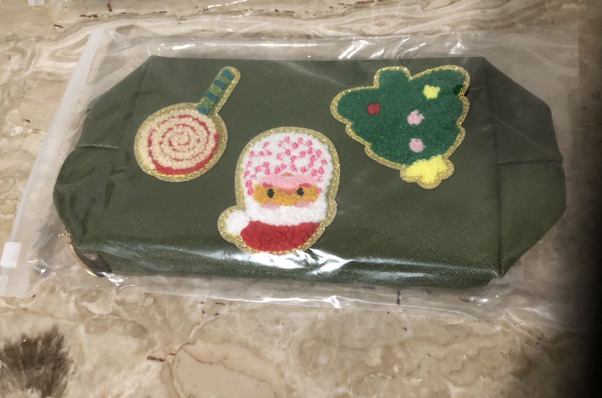 Preppy Patch Small Toiletry Bag-$12