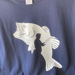 Custom Heat Pressed Fishing T Shirt. Tell Me What Size And Color Shirt And I Will Produce It For You . Shown Is Adult Large.