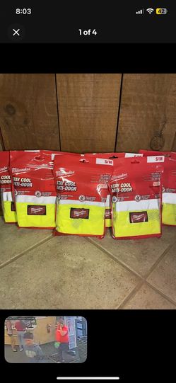 7x Milwaukee Stay Cool Anti-Odor Mesh Safety Vest S/M