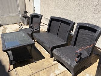 Wicker patio furniture